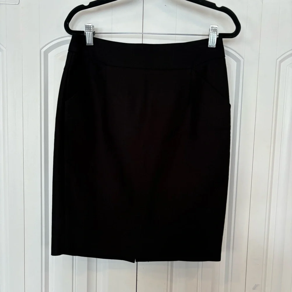 J. Crew Black The‎ Pencil Skirt Size 2
